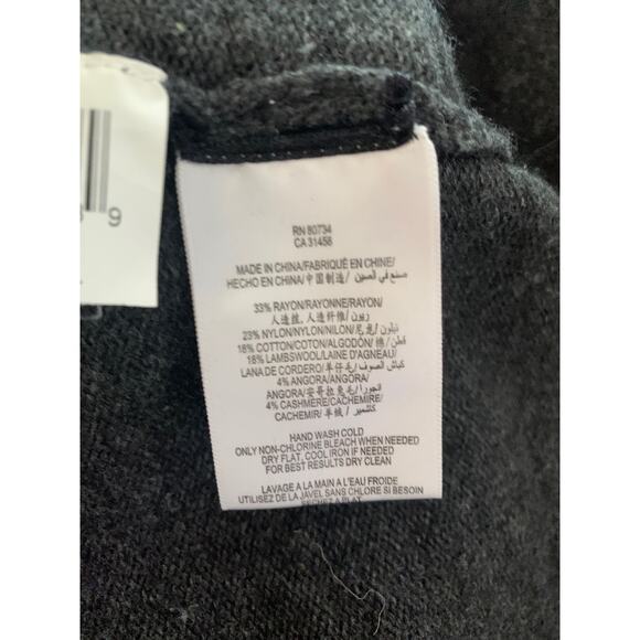 Bcbg Max Azaria lambs wool cashmere blend open front oversized cardigan large - Picture 3 of 7